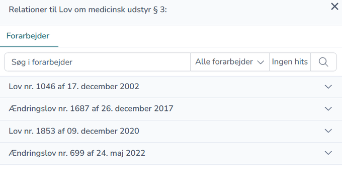 Søgning i forarbejder til en bestemt paragraf