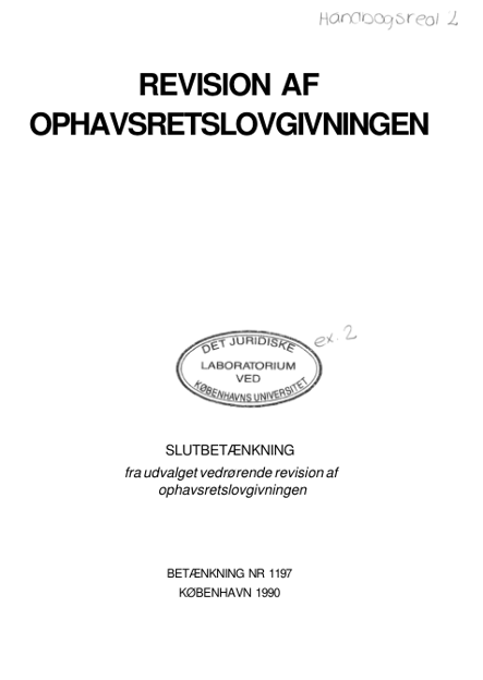 Betænkning forside billede