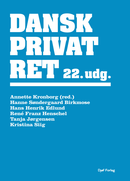 Cover af Dansk privatret (22. udg.)