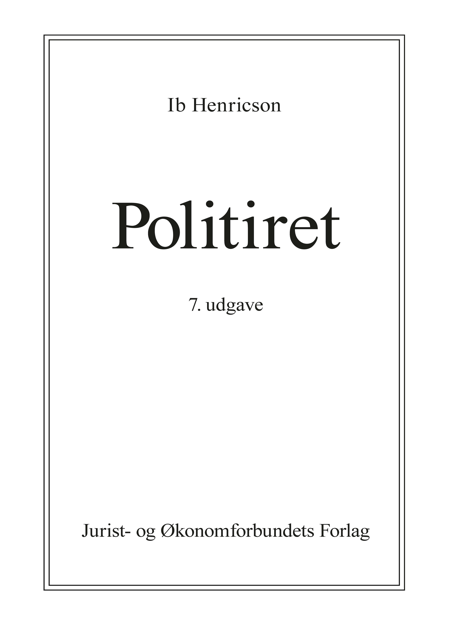 Cover af Politiret (7. udg.)
