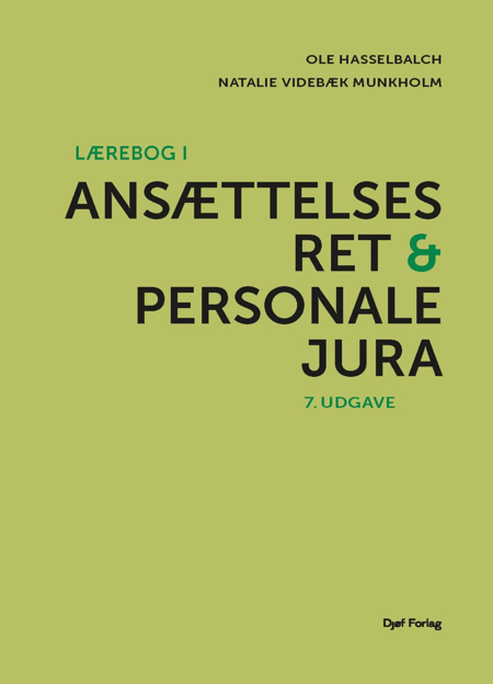 Cover til: Lærebog i ansættelsesret og personalejura (7. udg.)