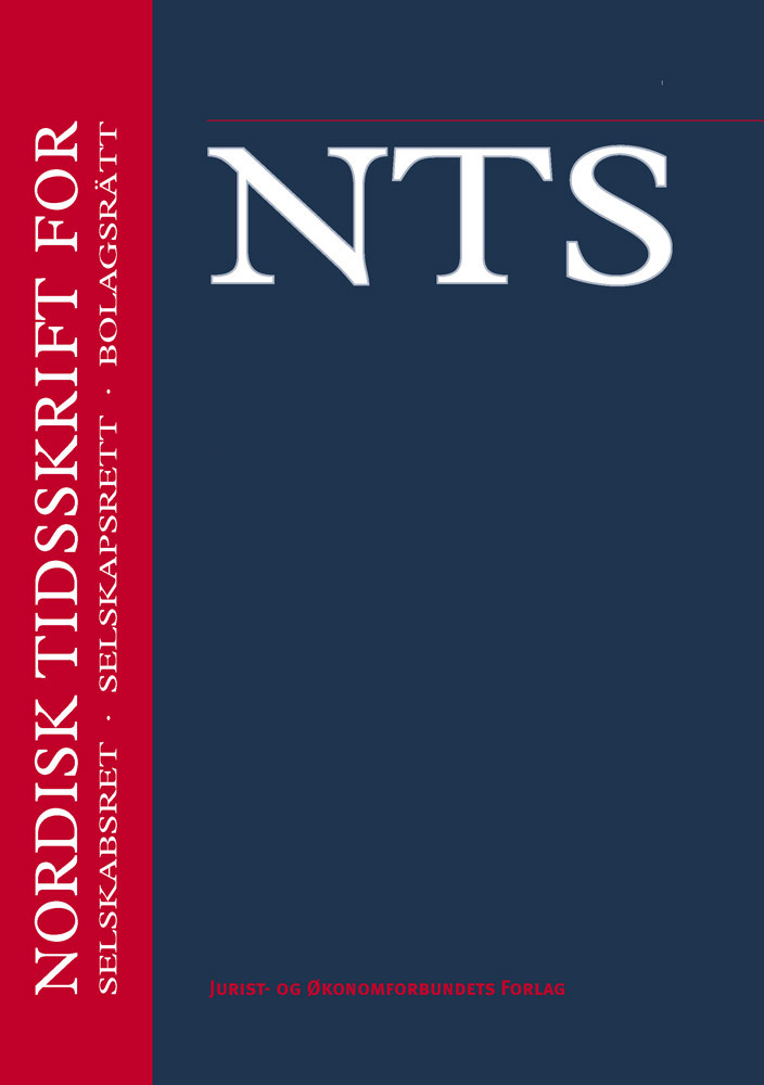 Cover af Nordisk Tidsskrift for Selskabsret