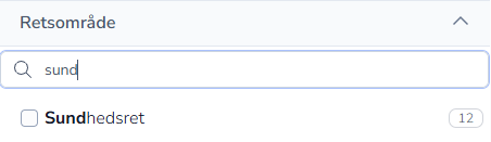Filter med autocomplete